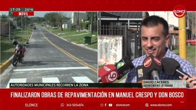 Finalizaron obras de repavimentaci&oacute;n en calles Manuel Crespo y Don Bosco